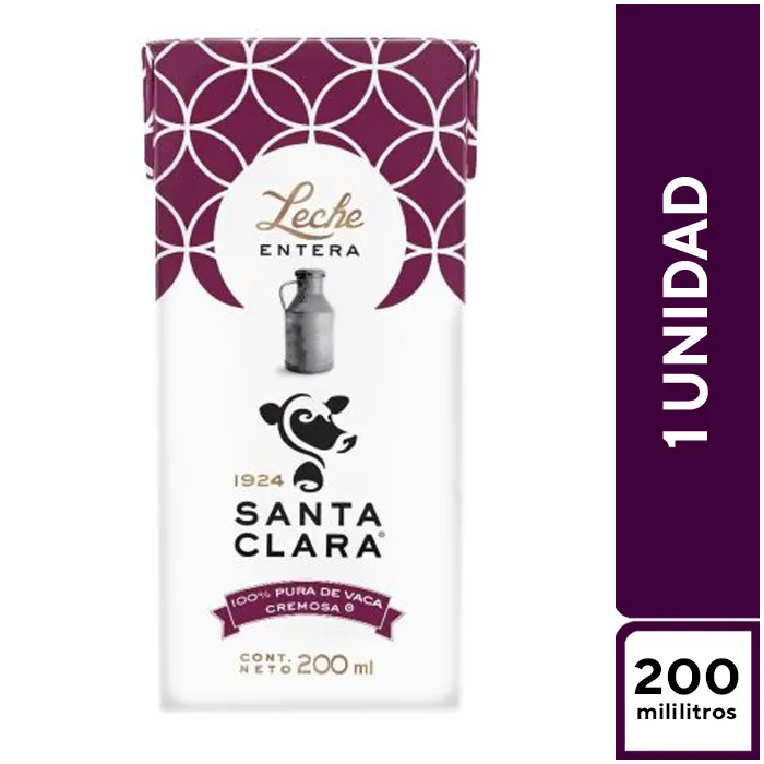 Leche Santa Clara Entera 200 ml